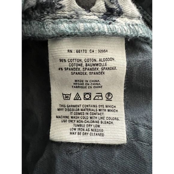Anthro Pilcro & the Letterpress Womens Jeans Blue STET Leopard Skinny Zip Hem 28 - Picture 6 of 6